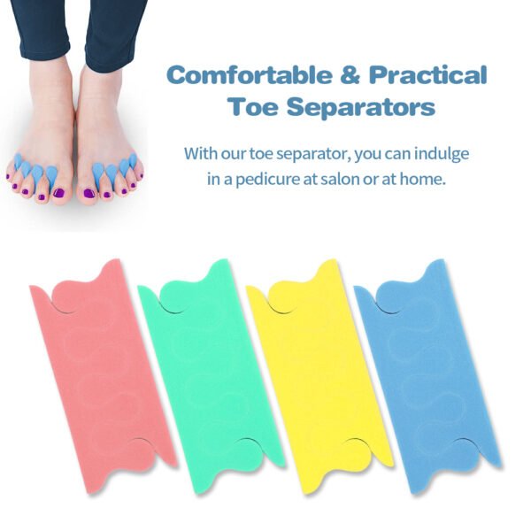 20pcs (10 pairs), Toe Separator Pedicure Toe Separators, Toe Separators Pedicure for Nail Polish Nail Salon, for Women & Girls - Image 8