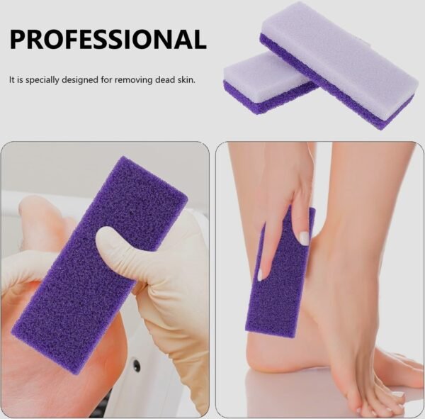 Pumice Stone for Feet -2-in-1 Dual Grit (Medium + Coarse) Callus Remover, Pedicure Stone & Ped File Scrubber for Smooth Feet and Heels (4 Pack) - Image 12