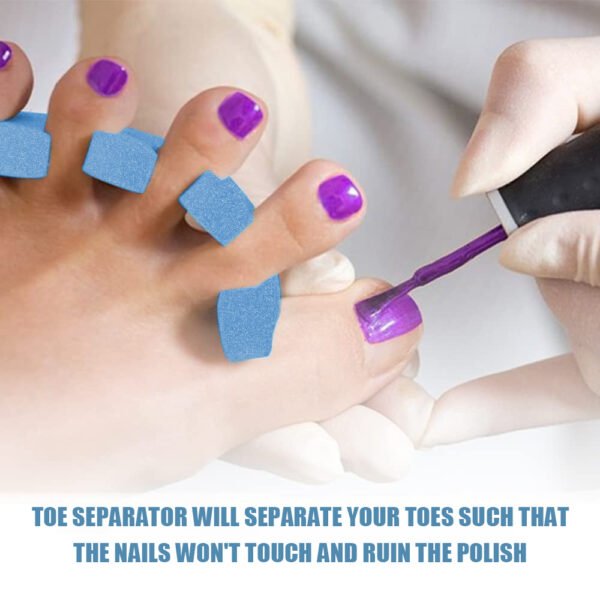 20pcs (10 pairs), Toe Separator Pedicure Toe Separators, Toe Separators Pedicure for Nail Polish Nail Salon, for Women & Girls - Image 5