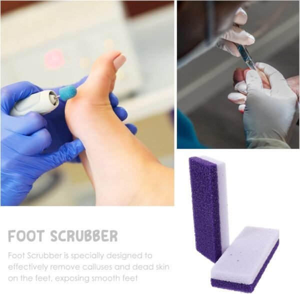 Pumice Stone for Feet -2-in-1 Dual Grit (Medium + Coarse) Callus Remover, Pedicure Stone & Ped File Scrubber for Smooth Feet and Heels (4 Pack) - Image 11