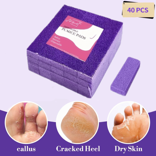 Pumice Stone for Feet -40 PCS Disposable Callus Remover for Nail Salon Pedicure (Purple) - Image 9