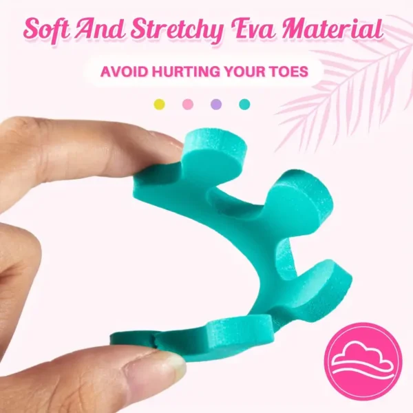 20pcs (10 pairs), Toe Separator Pedicure Toe Separators, Toe Separators Pedicure for Nail Polish Nail Salon, for Women & Girls - Image 3