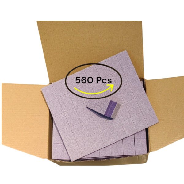 NAILPINKS, Mini Nail Buffer Blocks for Nail Salon and Nail Shop, Nail Polisher, Manicure Tool, Shine Nails 60/100 Grit Sponge Buffing Sanding Block File Manicure Tools Bulk 560Pcs, Purple, Professional Salon Manicure Tools