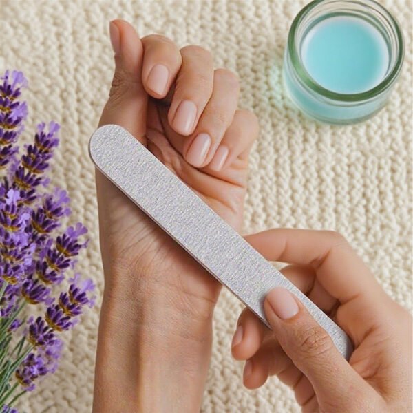 50 Pcs Disposable Gray Zebra Nail Files - 80/100 Grit Double Sided, 5 Inch Salon-Grade, for Manicure /Pedicure, Hygienic for Salon & Home - Image 5