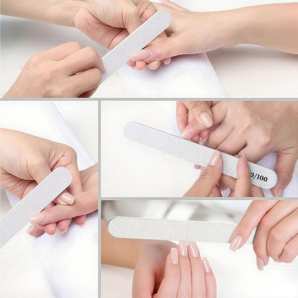 50 Pcs Disposable Gray Zebra Nail Files - 80/100 Grit Double Sided, 5 Inch Salon-Grade, for Manicure /Pedicure, Hygienic for Salon & Home - Image 7