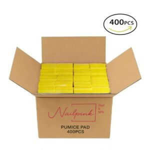 NAILPINKS Disposable Yellow Pumice Stone for Foot, 400 Pieces per Box