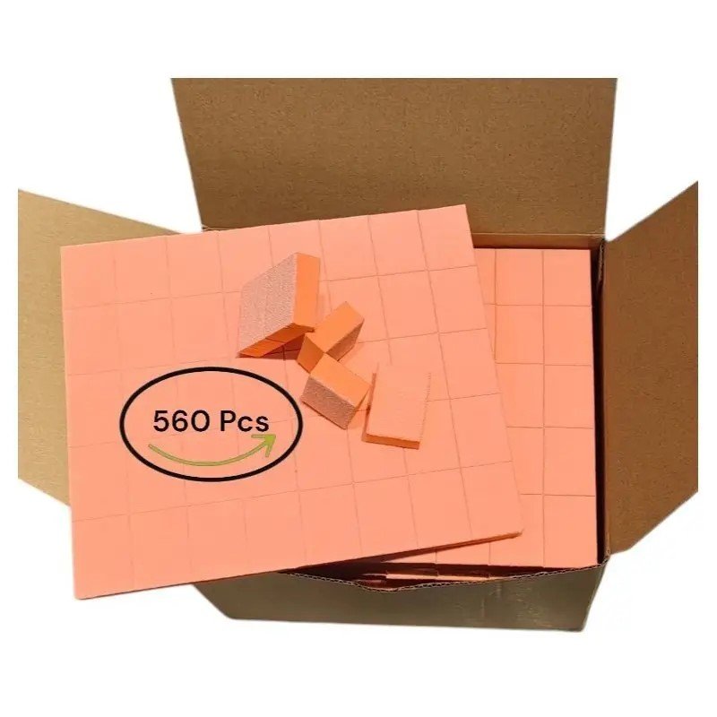 560 pcs Mini Nail Buffer Blocks, Nail Polisher, Manicure Tool, Shine Nails 60/100 Grit Sponge Buffing Sanding Block File Manicure Tools Bulk Orange
