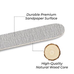 Alternative view of 50 Pcs Disposable Gray Zebra Nail Files - 100/180 Grit Double Sided, 5 Inch Salon-Grade, for Manicure /Pedicure, Hygienic for Salon & Home