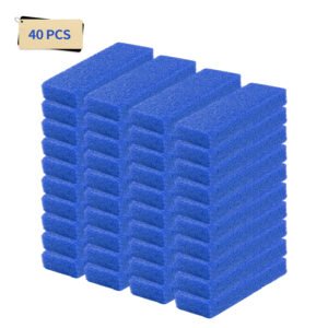 Coarse Pumice Stone for Feet -40 PCS Disposable Callus Remover for Nail Salon Pedicure (Blue)