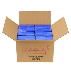 NAILPINKS Medium-Coarse Blue Pumice Stone for Feet, 400 Pieces per Box
