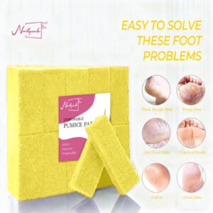 Alternative view of Coarse Pumice Stone for Feet -40 PCS Disposable Callus Remover for Nail Salon Pedicure,Yellow
