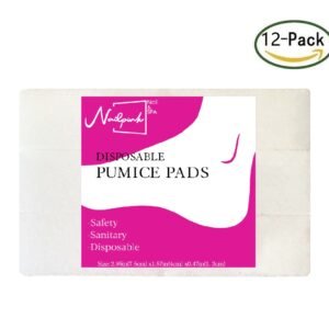 Pumice Stone for Feet -12 PCS Disposable Callus Remover for Nail Salon Pedicure (White)