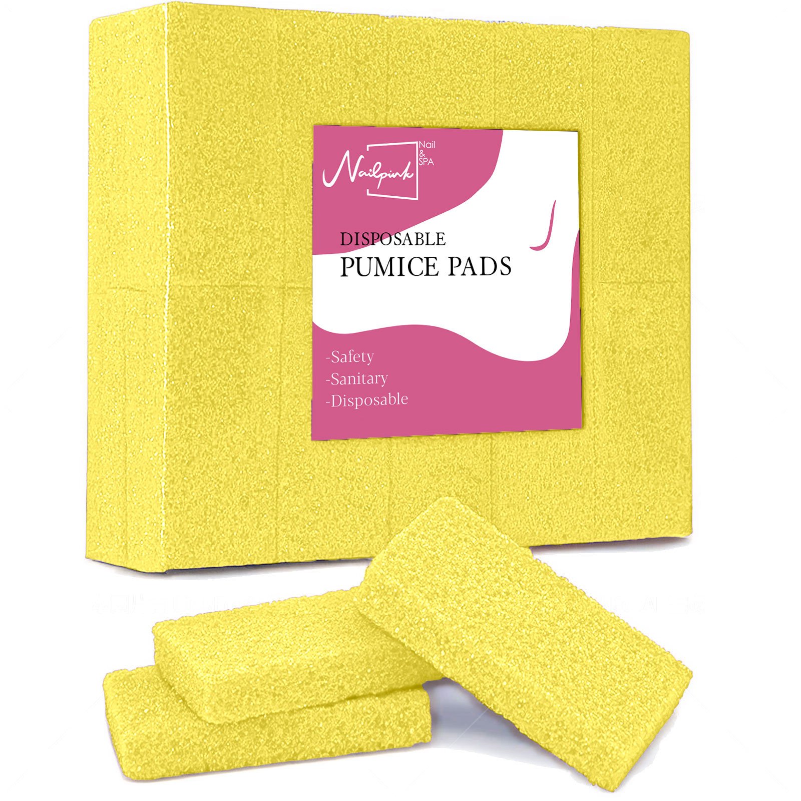 Coarse Pumice Stone for Feet -40 PCS Disposable Callus Remover for Nail Salon Pedicure,Yellow